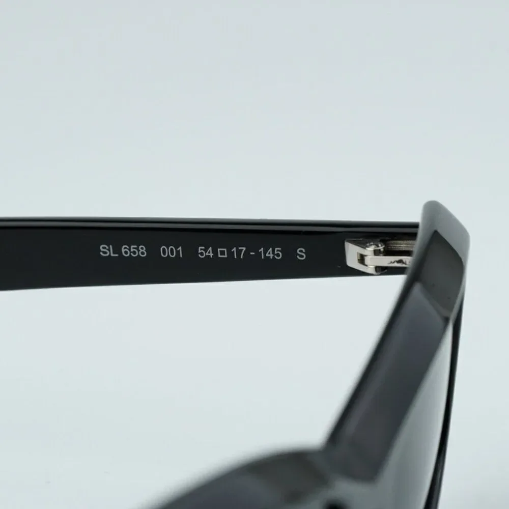 SALE! NEW Saint Laurent SL658 001 Black Rectangle Unisex Sunglasses